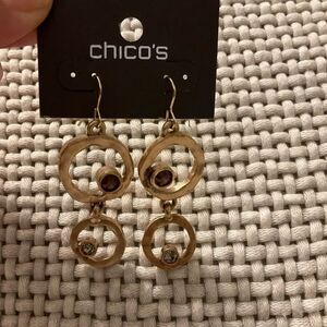 0023- Chico's Gold Dangle Earrings
